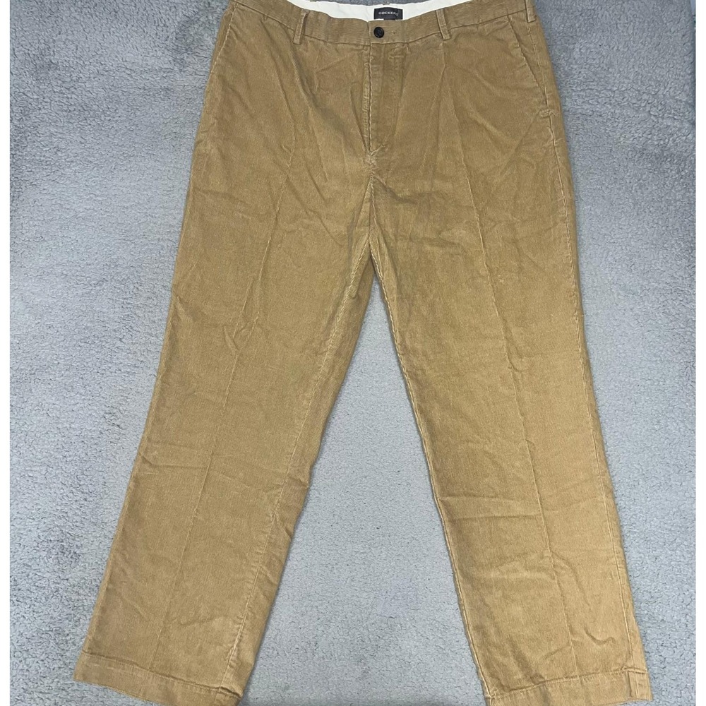 NWT Dockers‎ D3 Pants Men's 40x32 (39x31) Khaki Corduroy Classic Fit Flat Cuffed